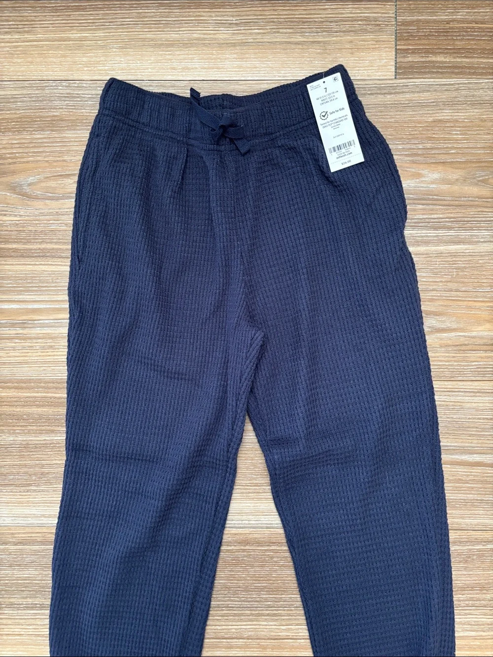 OshKosh B'gosh Navy Waffle-Knit Joggers Girls Navy